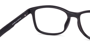 Black Rectangle Full Rim Unisex Eyeglasses by Lenskart Air Online-130638