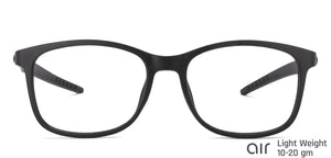 Black Rectangle Full Rim Unisex Eyeglasses by Lenskart Air Online-130638