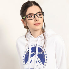 Load image into Gallery viewer, Black Rectangle Full Rim Unisex Eyeglasses by Lenskart Air Online-130646