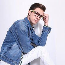 Load image into Gallery viewer, Black Rectangle Full Rim Unisex Eyeglasses by Lenskart Air Online-130646