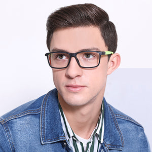 Black Rectangle Full Rim Unisex Eyeglasses by Lenskart Air Online-130646