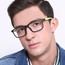 Load image into Gallery viewer, Black Rectangle Full Rim Unisex Eyeglasses by Lenskart Air Online-130646