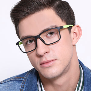 Black Rectangle Full Rim Unisex Eyeglasses by Lenskart Air Online-130646