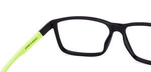 Black Rectangle Full Rim Unisex Eyeglasses by Lenskart Air Online-130646