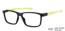 Load image into Gallery viewer, Black Rectangle Full Rim Unisex Eyeglasses by Lenskart Air Online-130646