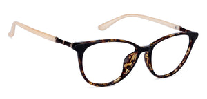 Brown Cat Eye Full Rim Women Eyeglasses by Lenskart Air Online-130608