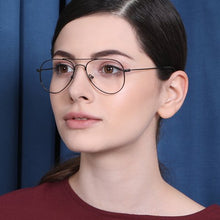 Load image into Gallery viewer, Gunmetal Aviator Full Rim Unisex Eyeglasses by Vincent Chase VC-130649