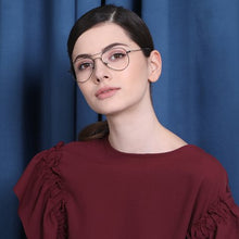 Load image into Gallery viewer, Gunmetal Aviator Full Rim Unisex Eyeglasses by Vincent Chase VC-130649