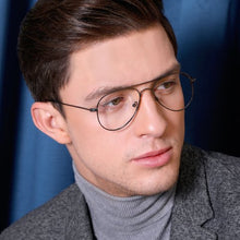 Load image into Gallery viewer, Gunmetal Aviator Full Rim Unisex Eyeglasses by Vincent Chase VC-130649