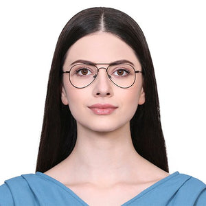 Gunmetal Aviator Full Rim Unisex Eyeglasses by Vincent Chase VC-130649