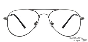Gunmetal Aviator Full Rim Unisex Eyeglasses by Vincent Chase VC-130649