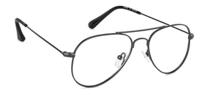 Gunmetal Aviator Full Rim Unisex Eyeglasses by Vincent Chase VC-130649