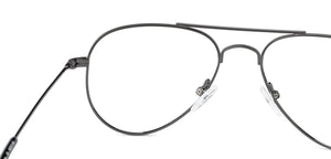 Gunmetal Aviator Full Rim Unisex Eyeglasses by Vincent Chase VC-130649