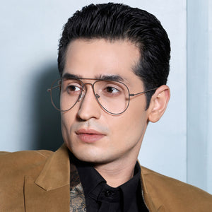 Gunmetal Aviator Full Rim Unisex Eyeglasses by Vincent Chase Online-130652
