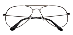 Gunmetal Aviator Full Rim Unisex Eyeglasses by Vincent Chase Online-130652