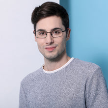 Load image into Gallery viewer, Black Rectangle Full Rim Unisex Eyeglasses by Lenskart Air Online-130653