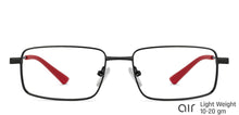 Load image into Gallery viewer, Black Rectangle Full Rim Unisex Eyeglasses by Lenskart Air Online-130653