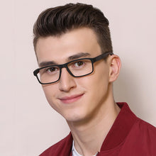 Load image into Gallery viewer, Black Rectangle Full Rim Unisex Eyeglasses by Lenskart Air Online-131761
