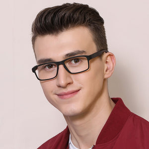 Black Rectangle Full Rim Unisex Eyeglasses by Lenskart Air Online-131761
