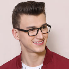 Load image into Gallery viewer, Black Rectangle Full Rim Unisex Eyeglasses by Lenskart Air Online-131761