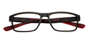 Black Rectangle Full Rim Unisex Eyeglasses by Lenskart Air Online-131761