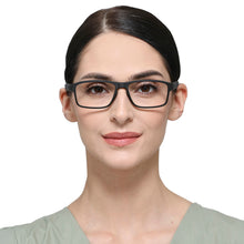 Load image into Gallery viewer, Black Rectangle Full Rim Unisex Eyeglasses by Lenskart Air Online-131761