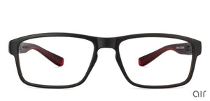 Black Rectangle Full Rim Unisex Eyeglasses by Lenskart Air Online-131761