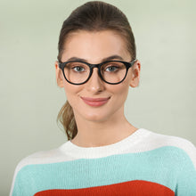 Load image into Gallery viewer, Black Round Full Rim Unisex Eyeglasses by Lenskart Air Online-130603