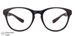 Black Round Full Rim Unisex Eyeglasses by Lenskart Air Online-130603