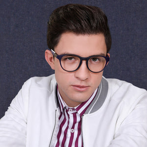 Blue Round Full Rim Unisex Eyeglasses by Lenskart Air Online-130605