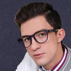 Blue Round Full Rim Unisex Eyeglasses by Lenskart Air Online-130605