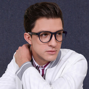 Blue Round Full Rim Unisex Eyeglasses by Lenskart Air Online-130605