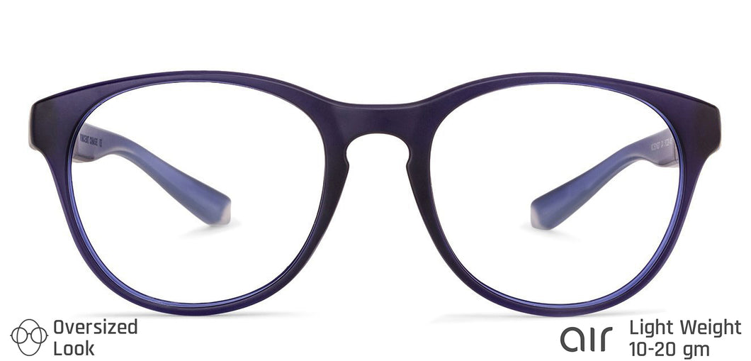 Blue Round Full Rim Unisex Eyeglasses by Lenskart Air Online-130605