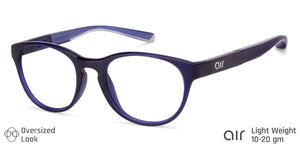 Blue Round Full Rim Unisex Eyeglasses by Lenskart Air Online-130605