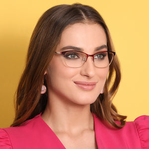 Red Cat Eye Full Rim Women Eyeglasses by Vincent Chase Online-130855
