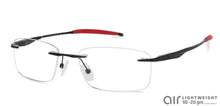 Load image into Gallery viewer, Black Rectangle Rimless Unisex Eyeglasses by Lenskart Air Online-130859