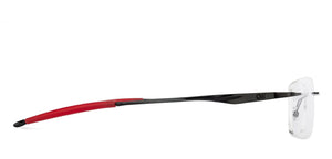 Black Rectangle Rimless Unisex Eyeglasses by Lenskart Air Online-130859