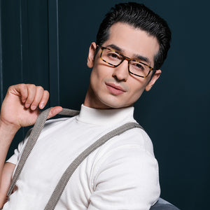 Tortoise Rectangle Full Rim Unisex Eyeglasses by Vincent Chase Online-131451