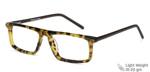 Tortoise Rectangle Full Rim Unisex Eyeglasses by Vincent Chase Online-131451