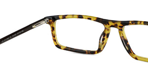 Tortoise Rectangle Full Rim Unisex Eyeglasses by Vincent Chase Online-131451