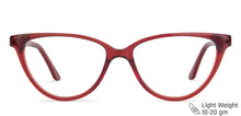 Load image into Gallery viewer, Red Cat Eye Full Rim Women Eyeglasses by Vincent Chase Computer Glasses-147521