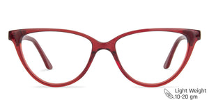 Red Cat Eye Full Rim Women Eyeglasses by Vincent Chase Computer Glasses-147521