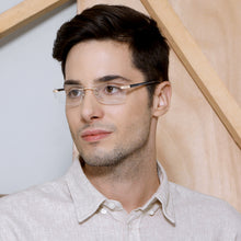 Load image into Gallery viewer, Tortoise Rectangle Rimless Unisex Eyeglasses by Vincent Chase VC-131463