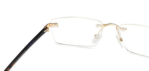 Tortoise Rectangle Rimless Unisex Eyeglasses by Vincent Chase VC-131463
