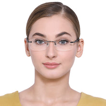 Load image into Gallery viewer, Blue Rectangle Rimless Unisex Eyeglasses by Vincent Chase Online-131466
