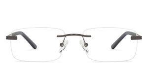 Blue Rectangle Rimless Unisex Eyeglasses by Vincent Chase Online-131466