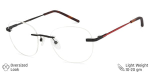Red Round Rimless Unisex Eyeglasses by Vincent Chase Essentials-131474