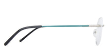 Load image into Gallery viewer, Silver Round Rimless Narrow Unisex Eyeglasses by Vincent Chase-140395