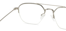 Load image into Gallery viewer, Silver Geometric Half Rim Unisex Eyeglasses by Vincent Chase VC-131484