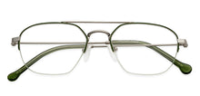 Load image into Gallery viewer, Silver Geometric Half Rim Unisex Eyeglasses by Vincent Chase VC-131484
